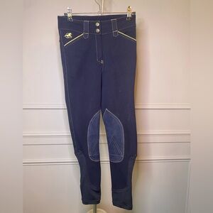 Piper Youth Breeches by SmartPak, Size 10, Navy with contrast details